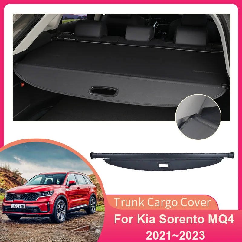 

Rear Trunk Cargo Cover for Kia Sorento MQ4 PHEV 2021~2023 2022 Security Partition Board Privacy Shield Shade Curtain Accessories