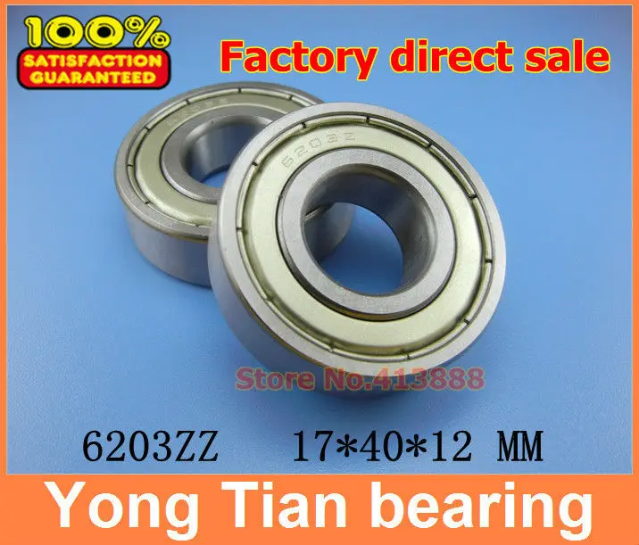 NBZH bearing100pcs/lot Free Shipping Wholesale Miniature Deep Groove Ball Bearing 6203ZZ 17*40*12 Mm