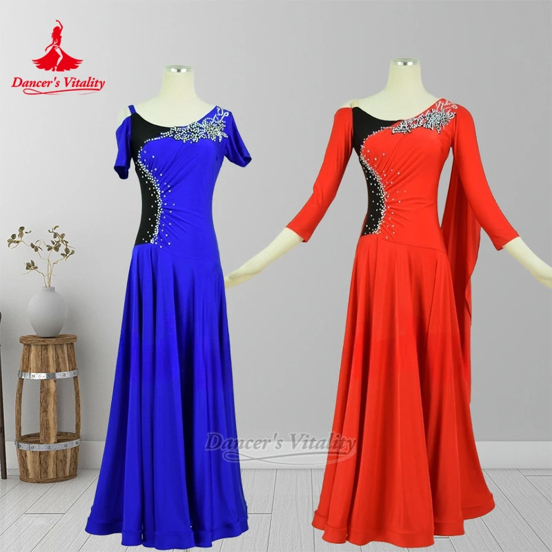 فساتين ممارسة قاعة الرقص للبالغين بأكمام طويلة أو قصيرة مخصصة للنساء والأطفال، ملابس مسابقة الفالس فوكستروت، حيوية الراقصة