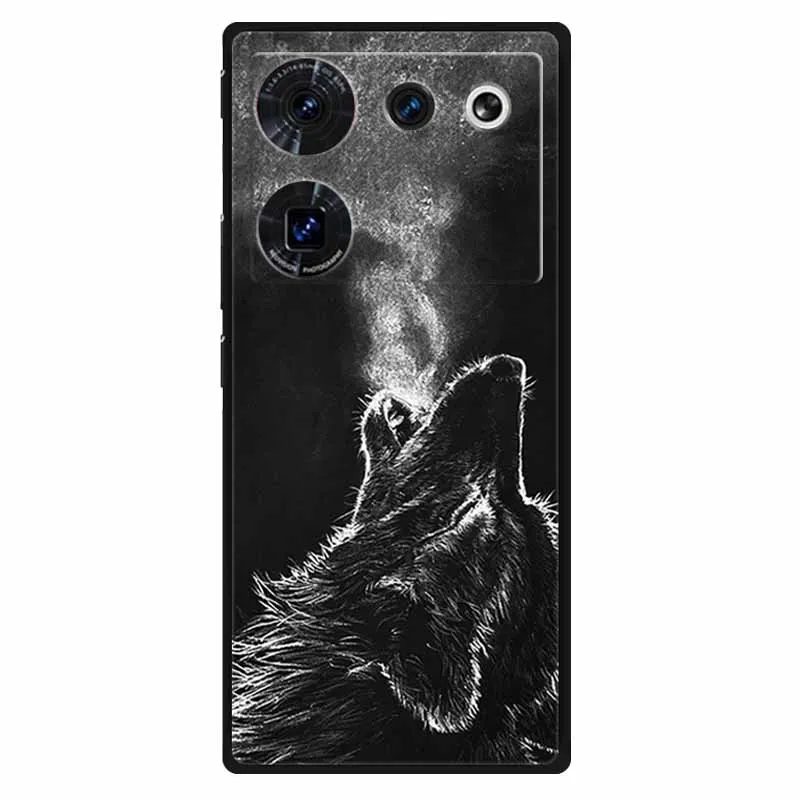 Soft Lovely Cases for ZTE Nubia Z50 Ultra Case Silicone Lion Wolf Back Covers for Nubia Z 50 Ultra NX712J Cover Z50Ultra Bags