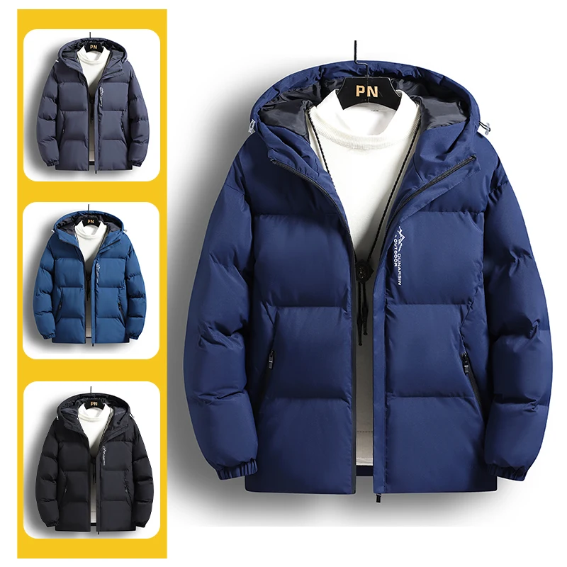 

Hooded Thiened Autumn Winter Cotton Jaet Busin Casual Men's Top New Faion Men's Wear Loose Fit Urban Sle Polyester...