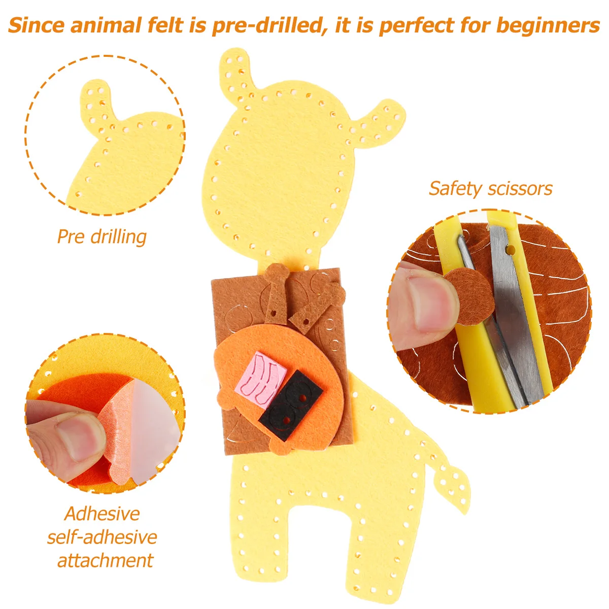 14 Teile/satz Nähen Filz DIY Nähen Tiere Handwerk Kit Für Kinder Anfänger Pädagogisches Kunst Spielzeug Nähen Set DIY Anfänger Handwerk werkzeuge