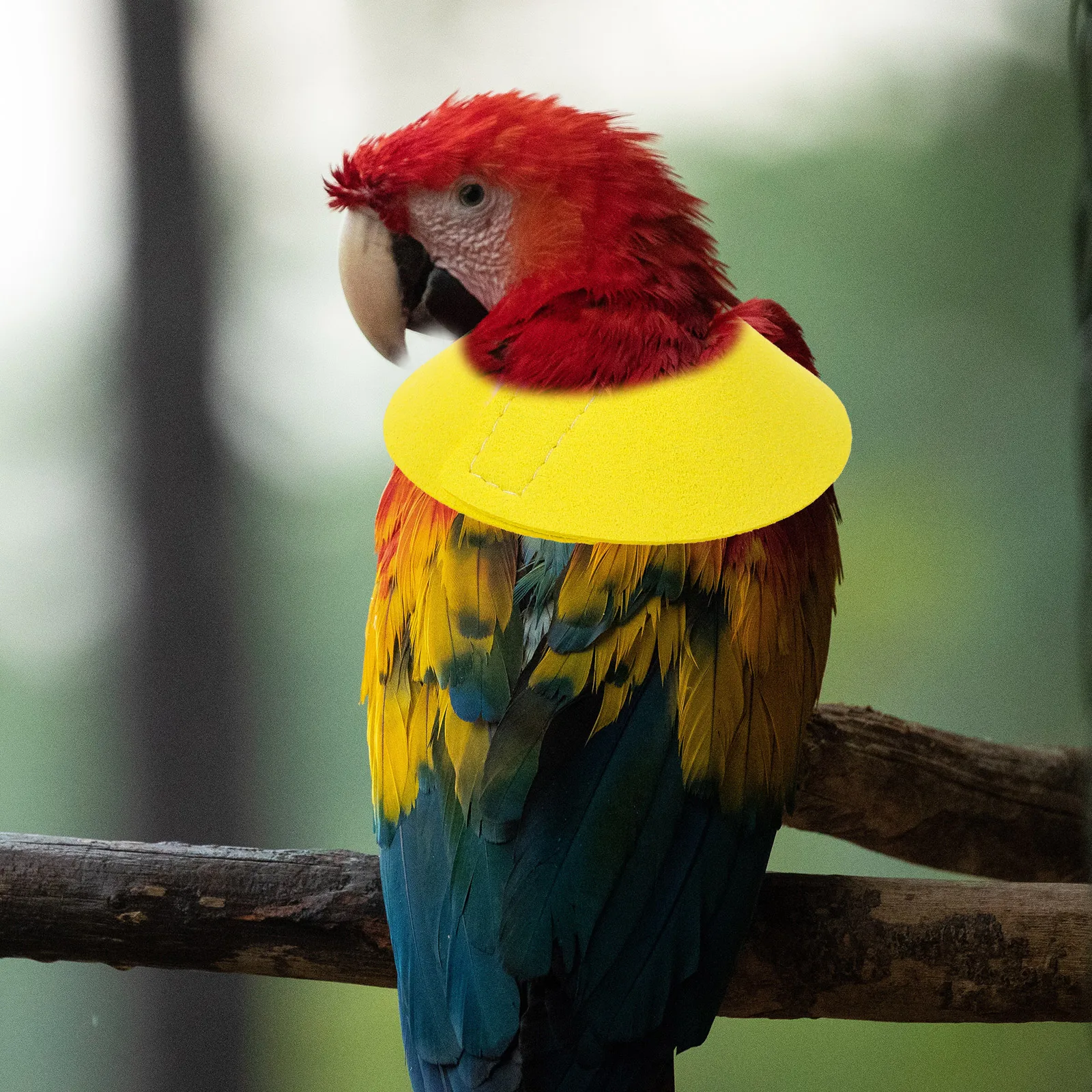 

2pcs Anti Biting Bird Collar Parrot Neck Protector XS Yellow Tiger Pattern Prevent Pecking Wounds Safe Pet for Birds