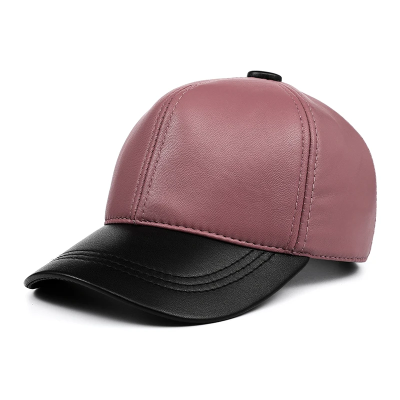 Spring Unisex Shiny Genuine Leather Thin Baseball Caps Men Women Youth Leisure Cool Hat Male Golf Hockey Hip Pop Snapback Gorra