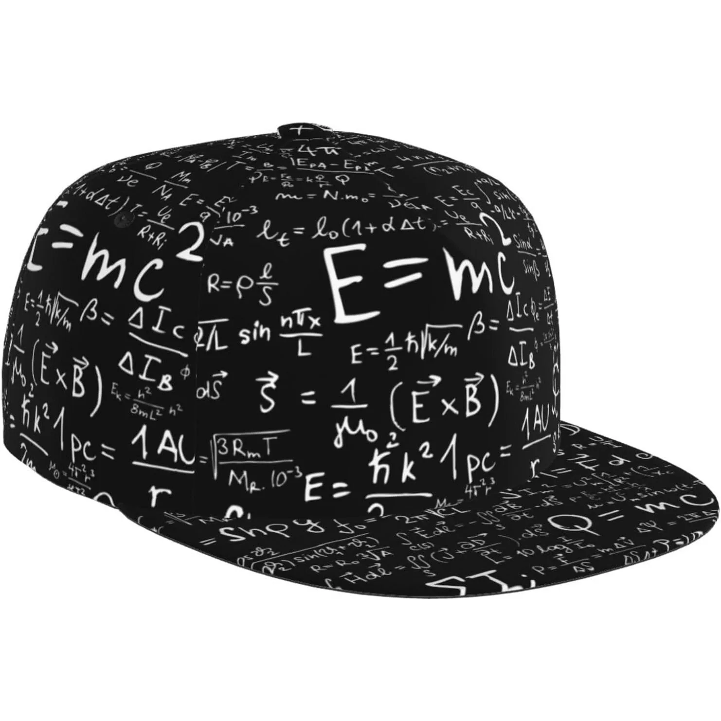 Mathematics Formula-Printed Black Snapback Cap Men Women Baseball Cap Hip Hop Trucker Hat Snapback Cap