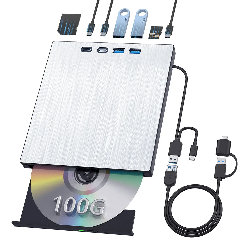 

Внешний Blu-Ray-привод Портативная 3D-приставка Bluray USB3.0 Поддержка M-DISC 100G Устройство чтения/записывающих приводов для Windows Mac OS