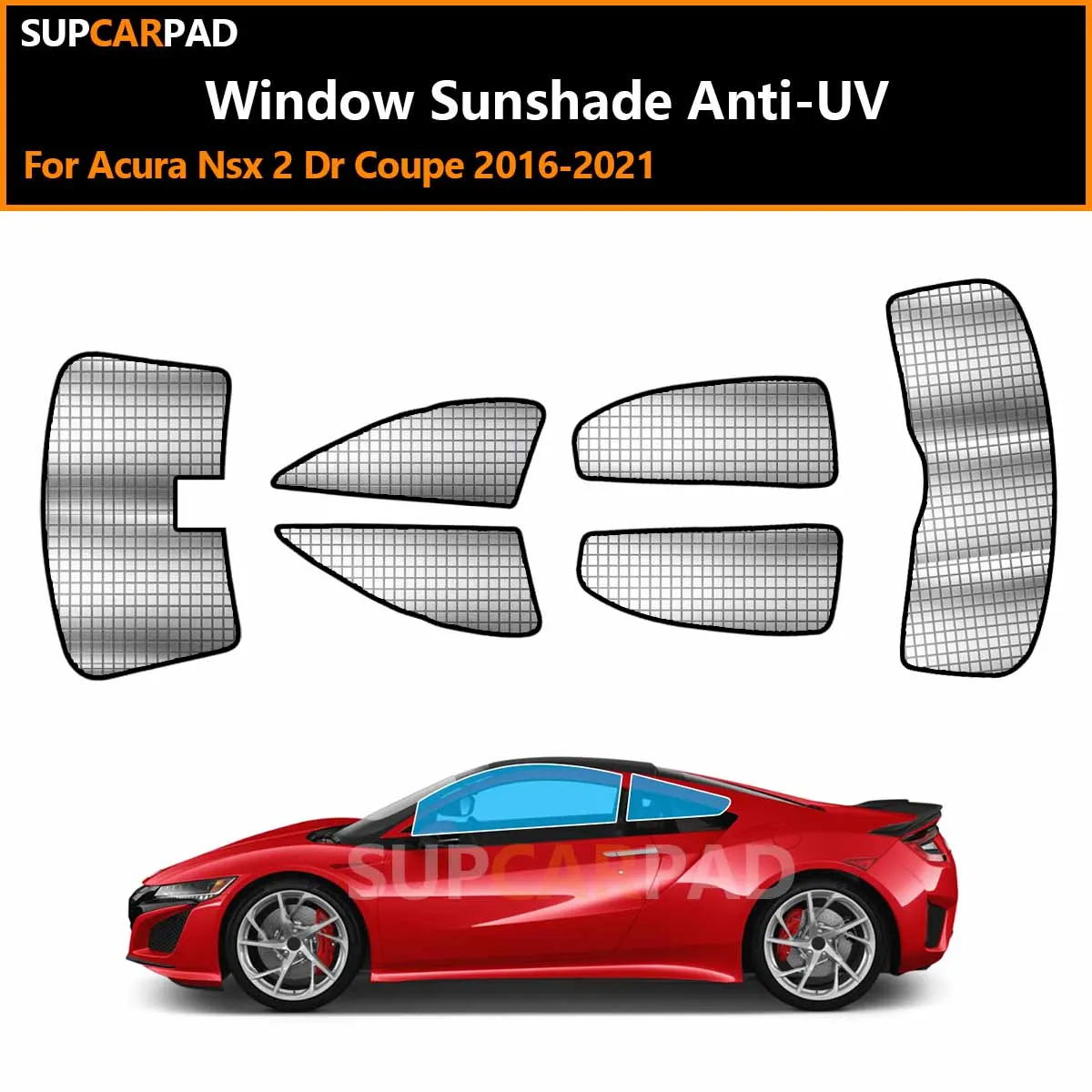 

For Acura Nsx 2 Dr Coupe 2016-2021 Custom Car Window Sunshade Anti-UV Car Sun Window Visors Sunshade Covers Accessories