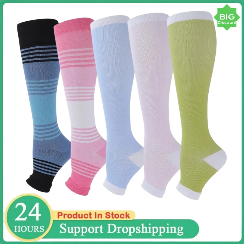 

Мужские и женские компрессионные чулки, предотвращающие варикозное расширение вен икр, болезненность давления, езда на велосипеде, профессиональные носки для поддержки ног, носки для медсестры и йоги