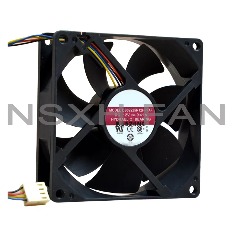 Rolamento de esferas PWM Ventilador, DS09225R12HPFAF, 9cm, 9cm, 4 Linhas, 9025, Novo