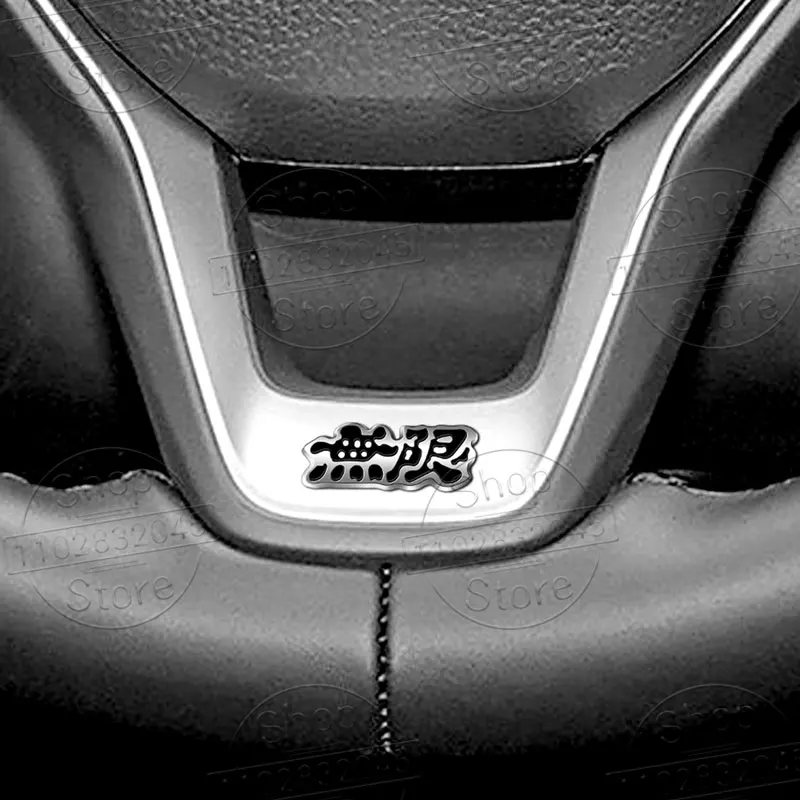 Auto Interior Metal Emblem Steering Wheel Center Console Sticker For Honda Mugen Power  Accord Civic CRV Hrv Jazz Accessories