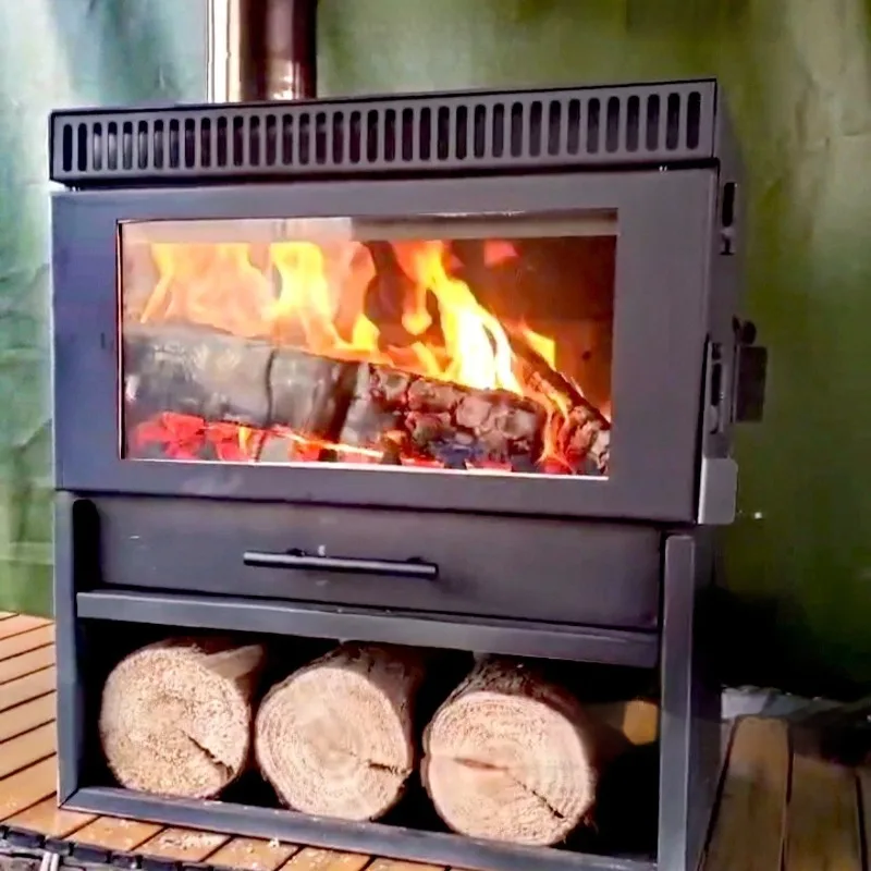 Large Capacity Wood-burning Stove Convenient Warm Detachable Hiking Fireplace Multifunctional Outdoor Camping Cooking Supplies