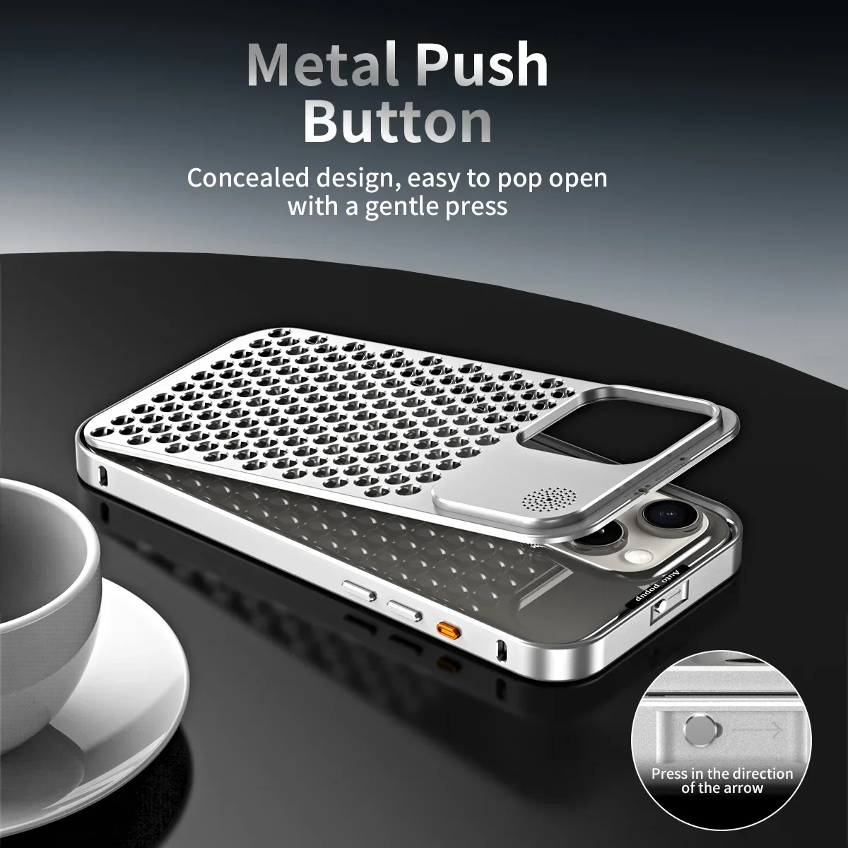 Aluminum Aroma Diffuser Phone Case For Iphone 13 12 14 15 Pro Max Plus Metal Heat Dissipation Phone Cover For IPHON 14 15 Promax