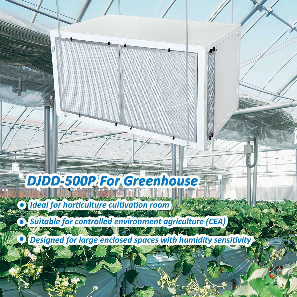 500Pints High Capacity High Airflow Energy Saving Ceiling Mounted Industrial Dehumidifier for Greenhouse Grow Room Horticulture