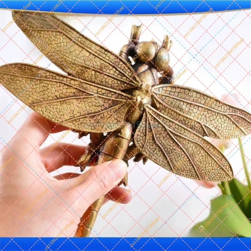 Golden Dragonfly Wall Hanging Ornaments Living Room Decoration Wall Background Display Insect Sculpture Wall-mounted Decorations