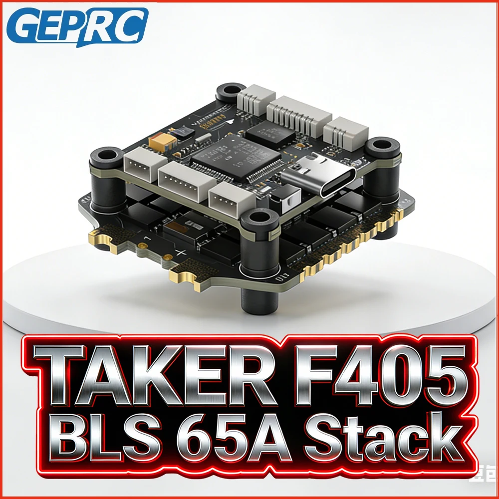

GEPRC TAKER F405 BLS 65A 3-6S Stack F405 Flight Controller BLS 65A 4IN1 3-8S ESC
