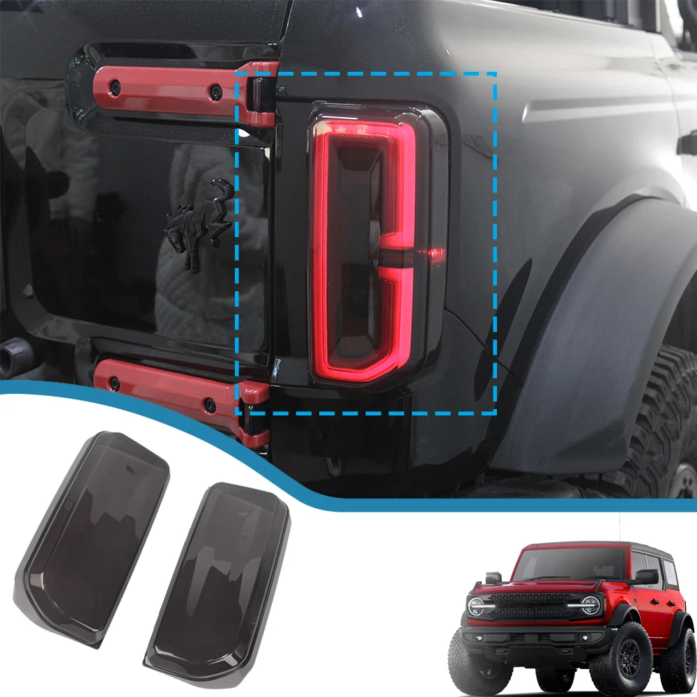 

Car Rear Tail Light Lamp Decoration Taillight Protective Cover for Ford Bronco 2021 2022 2023 Lamp Hoods Exterior Accessories