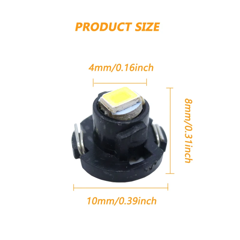 10 szt. Żarówka Led z żarówką Canbus wskaźnik światła wewnątrz samochodu klin deski rozdzielczej podgrzewania lampy przyrządu 12v lampa samochodowa