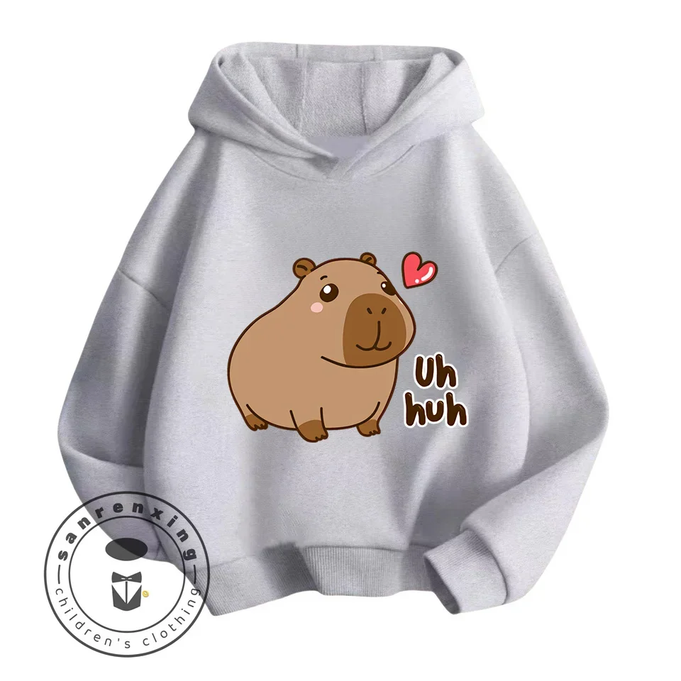 Capybara Cartoon Natural Cotton High Quality Niche Design Exquisite Details Feel Skin Friendly Children\'s Autumn Winter Hoodie