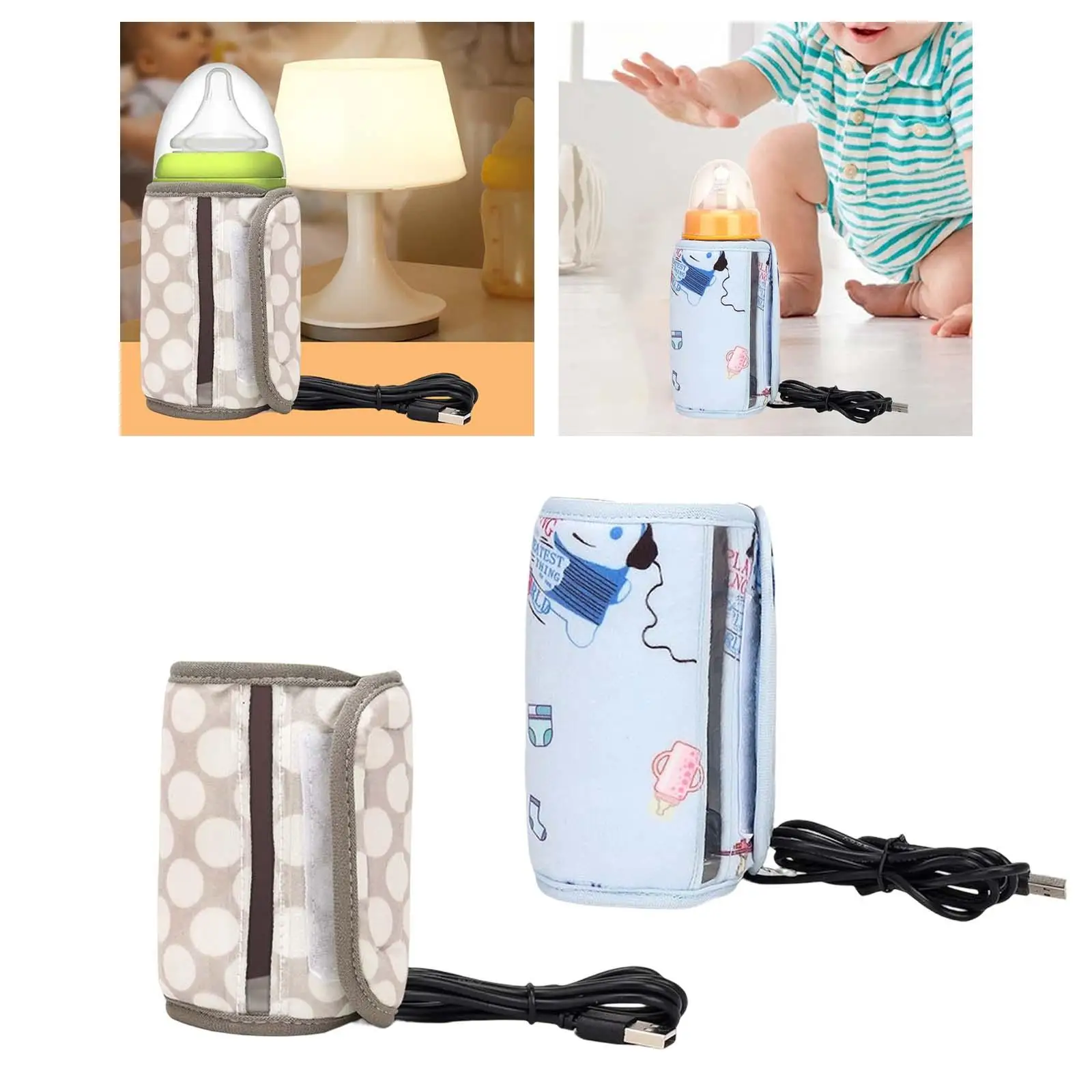 เครื่องอุ่นขวดนม เครื่องอุ่นนม Travel เครื่องทําความร้อน กระเป๋าสําหรับรถยนต์ เด็กทารก