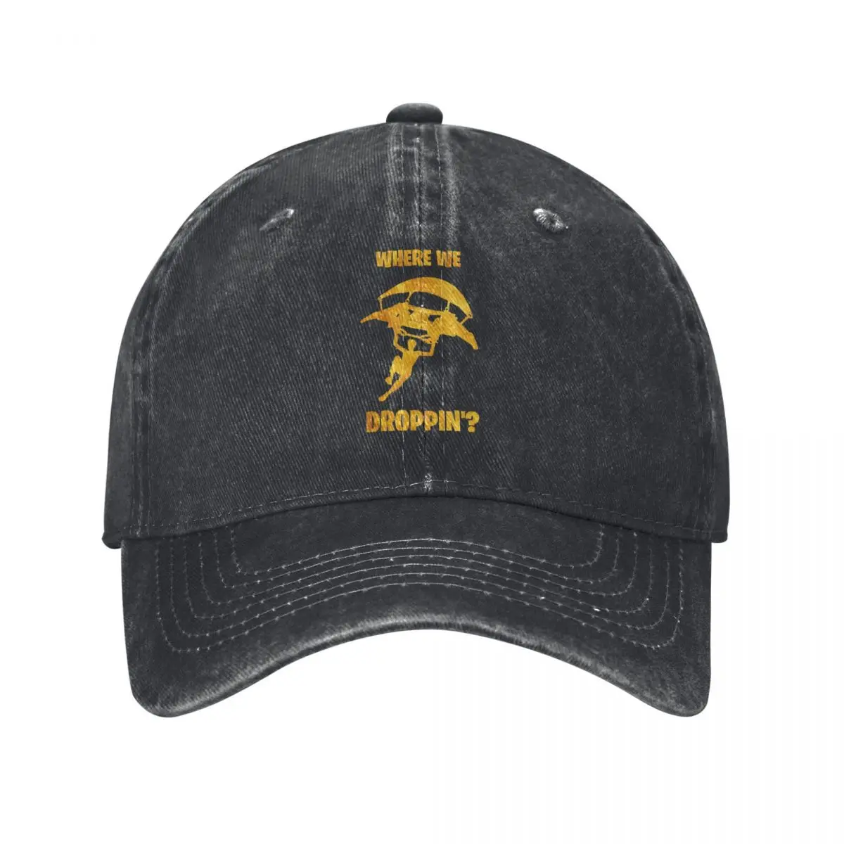 Where We Dropping Midas Touch Denim Baseball Cap Video Game Tennis Skate Trucker Hat Adult y2k Cool Sun protection Baseball Caps