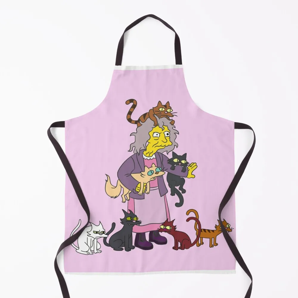 

Crazy cats Apron Kitchen Front useful gadgets for home Men kitchen For Women Apron