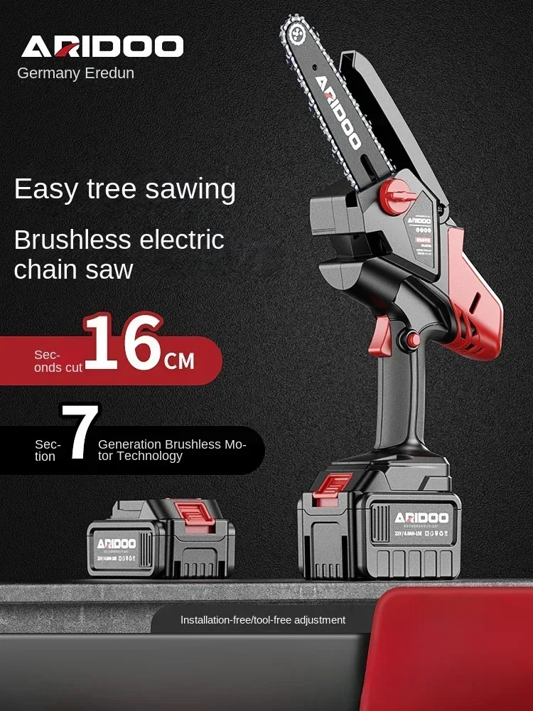 

Outdoor Cordless Electric Saw with Brushless Motor, Lightweight Handy Small Handheld Chainsaw for Cutting and Chopping Trees