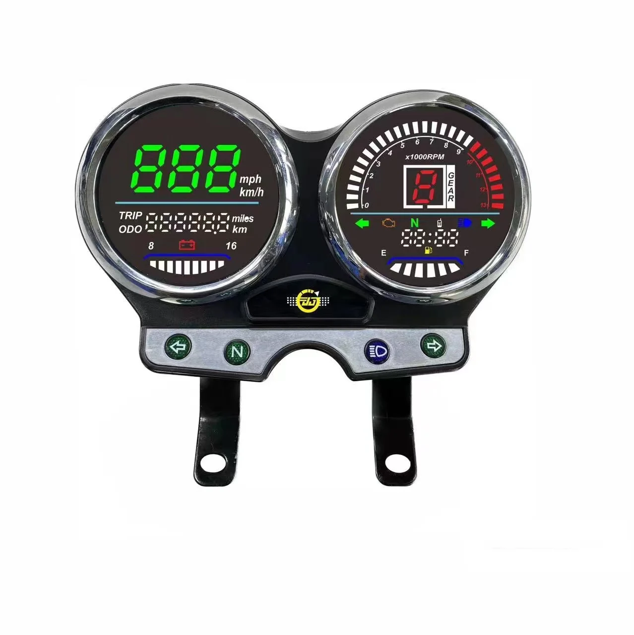 

Intelligent Library MotoQueen LED Digital Motorcycle Speedometer RPM Dashboard For GS125 GT125 QS125Colombia,Brazil Tablero V