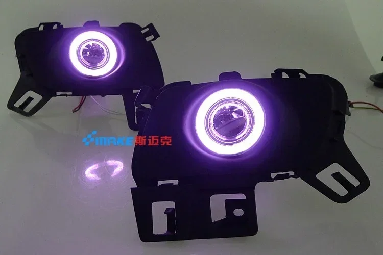

Eosuns Ccfl Angel Eye светодиодные дневные ходовые огни Drl + галогенные противотуманные фары + линзы проектора для Mazda 6 Coupe