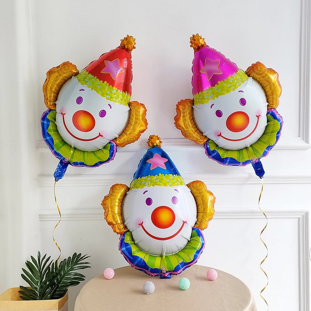 1/3 Stück Cartoon-Clown-Luftballons Karneval- und Zirkus-Themen-Dekorationen für Geburtstagsfeiern Folienballons Baby-Shower-Zubehör