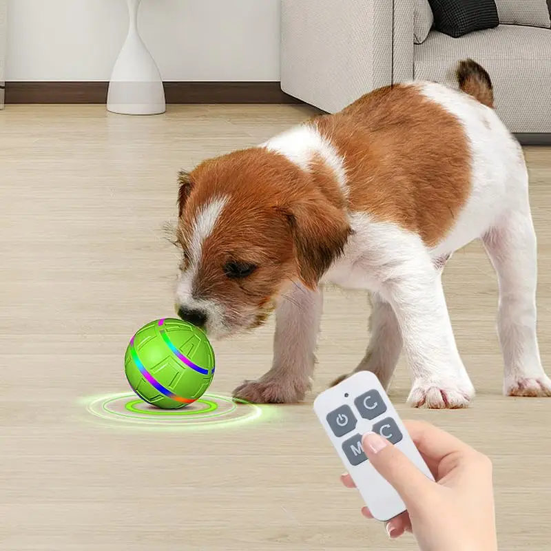 Automatic Dog Toy Bright Led Lights Interactive Enrichment Puppy Toys Interactive Ball For Playful Engagement Remote Control