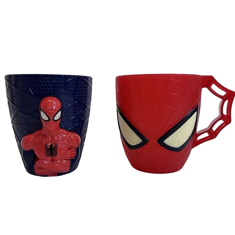 Marvel Anime Hero  Spider-Man Creative Peripheral Three-dimensional Pattern Fashion Luminous Cartoon Handy Cup Brushing Cup