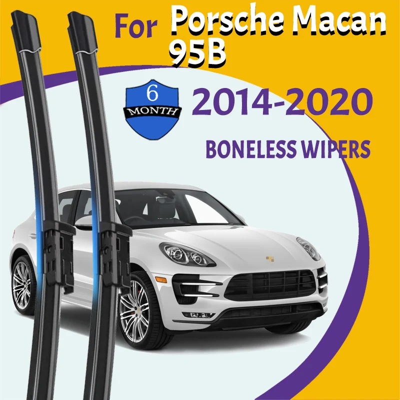 

For Porsche Macan 95B 2014-2020 Car Wiper Soft Rubber Wiper Clean Window Windshield HD Quiet Automotive Wiper 24''+20''