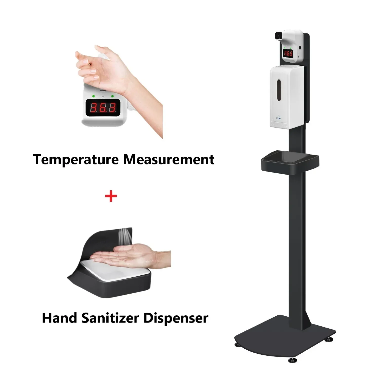 Hot sales Automatic Hand Sanitizer Dispenser Touch Free for Liquid Soap Spray Alcohol with Sensor Temperature Thermometer