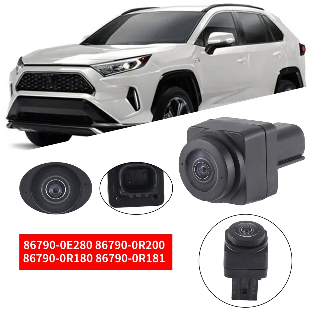 

Car Front View Camera 86790-0E280 86790-0R200 86790-0R181 for Toyota Harrier RAV4 2019-2023 Surround Assist Camera