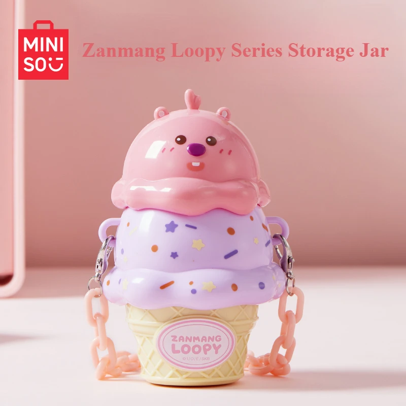 MINISO Zanmang Loopy Series Storage Jar Cosmetics Cute and Convenient Children's Toys Anime Peripheral Ornaments Birthday Gifts