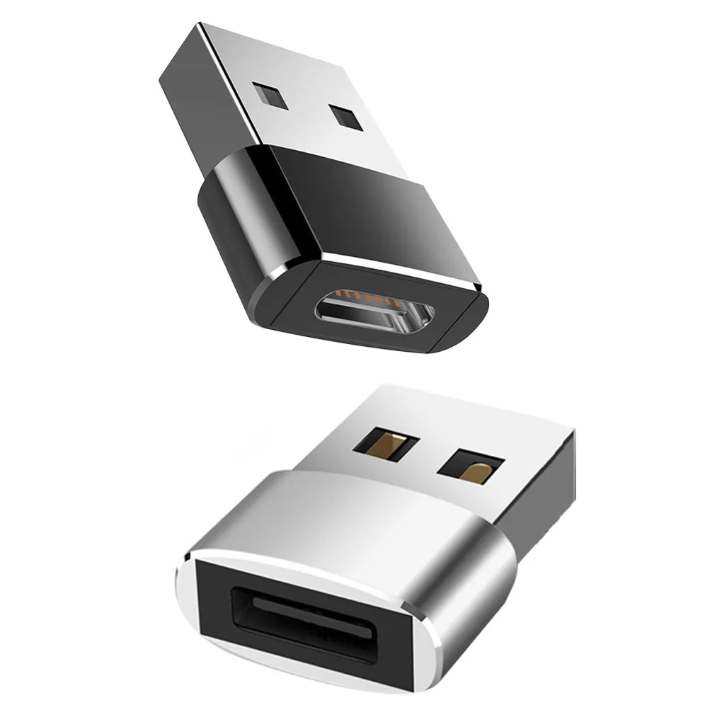 

Адаптер для USB-преобразователя, переходники, аксессуары для телефона, серебристый адаптер Type-c