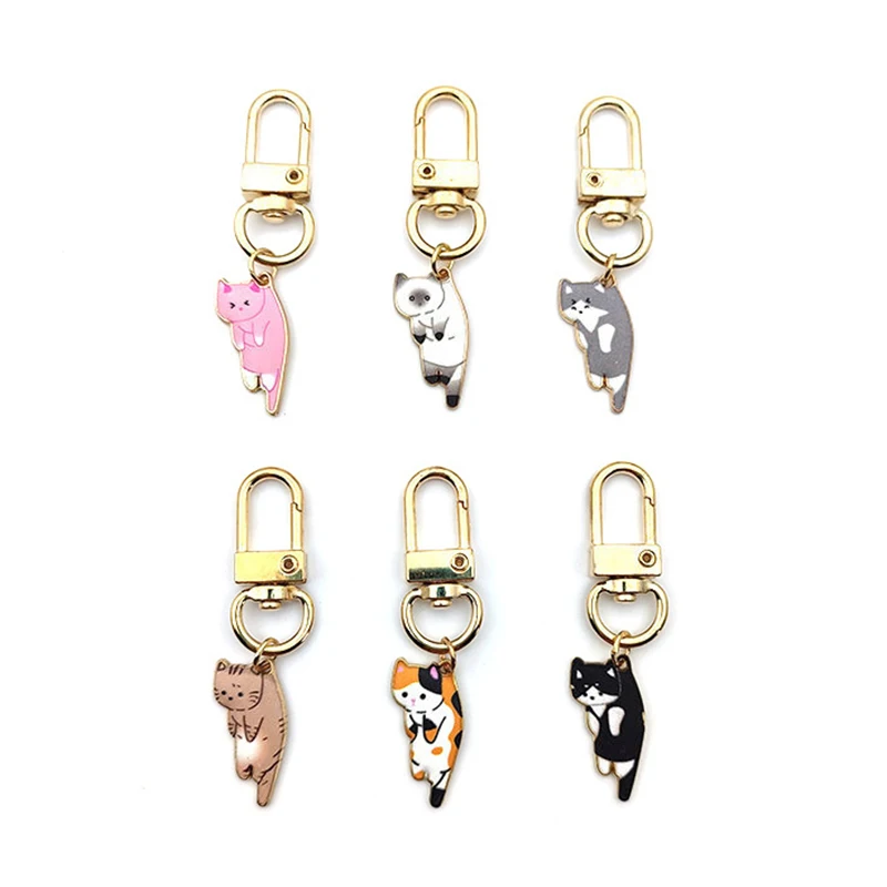 Cute Cat Phone Strap Lanyards Decoration KeyChain Bag Pendant Backpack Hanging Car Key Chains Jewelry Gift Decoration Accessorie