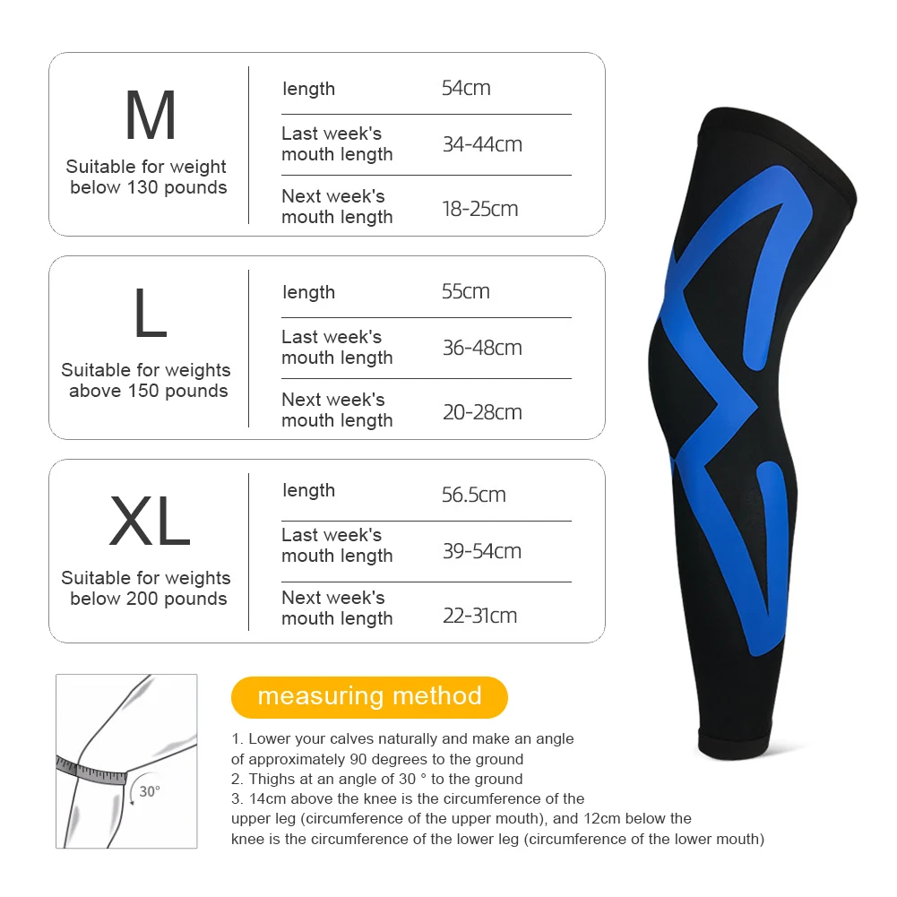 كامل الساق ضغط كم طويل الركبة الأقواس المضادة للانزلاق الساق دعم حامي الركبة استقرار هدفين لالتهاب المفاصل الأوتار