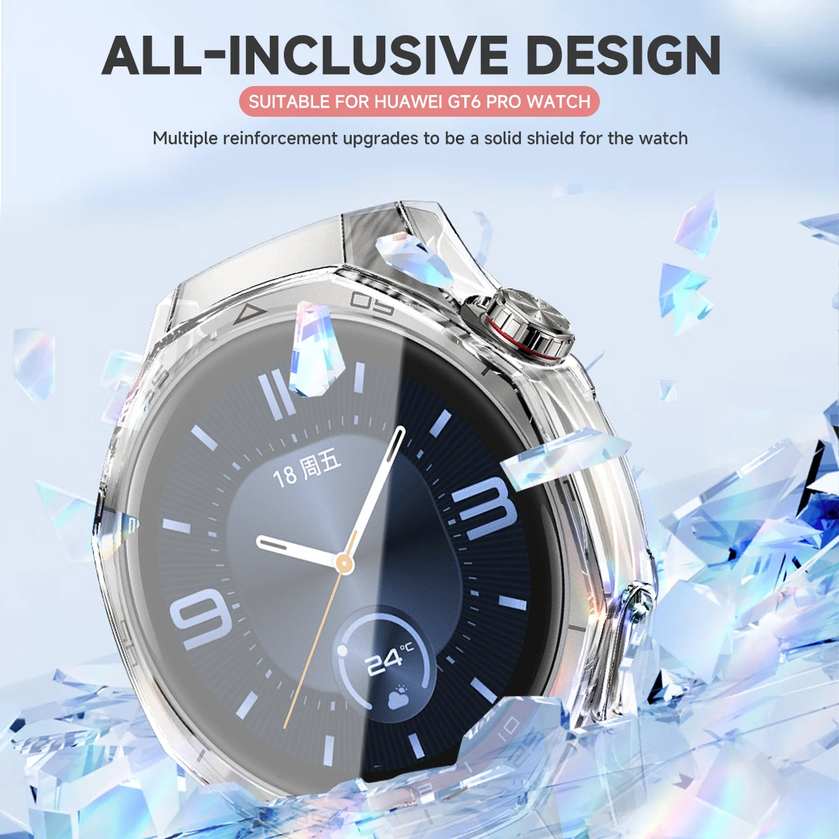 Soft TPU Cover For Huawei Watch GT6 Pro 46mm smart Full Screen Protector Bumper Case For Huawei Watch GT 6 Pro 46mm Accessories