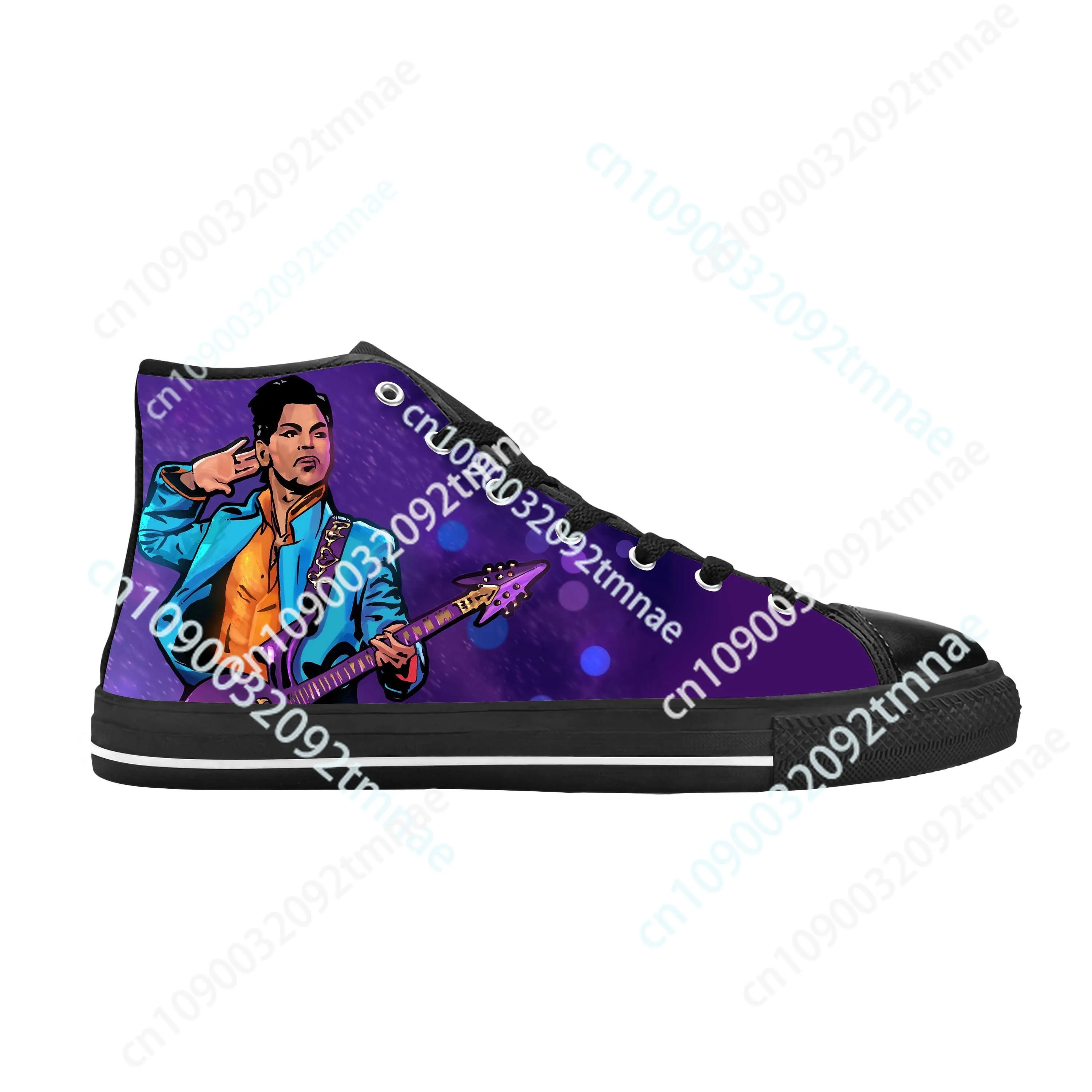 Prince Rogers Nelson Purple Rain Love Symbol Cool Casual Cloth Shoes High Top Comfortable Breathable Custom  Men Women Sneakers