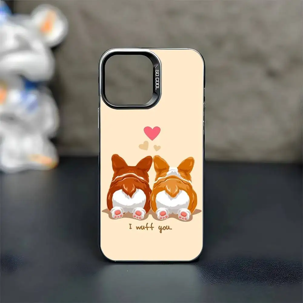 Pet Koki Corgi Dog Phone Case For iPhone17,16,15,14,13,12,11 Plus,Pro Max Black Matte Shockproof Cover