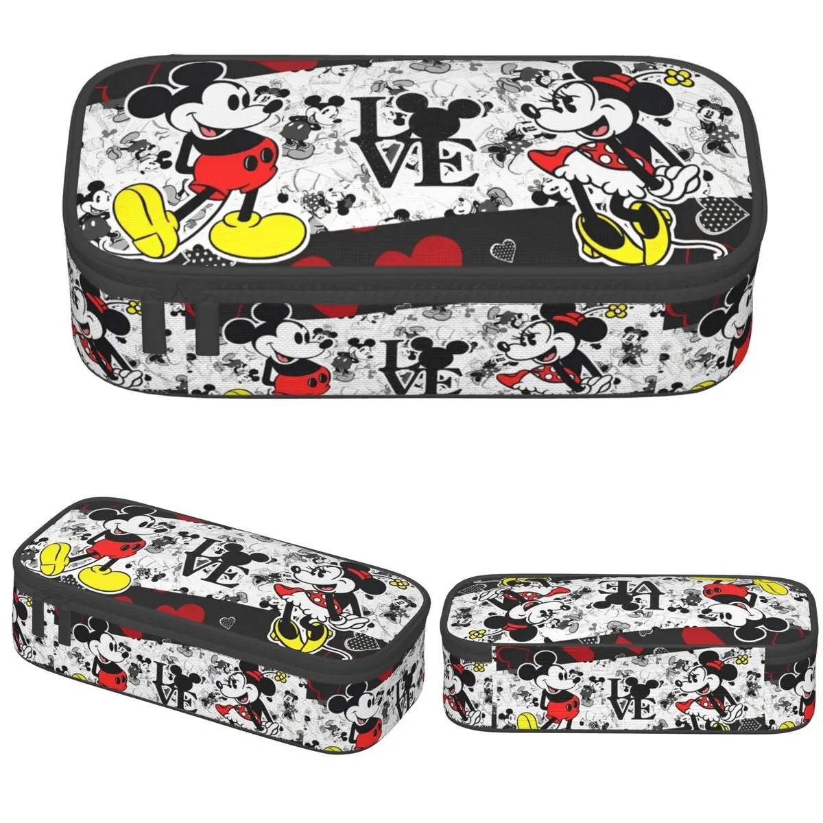 

Mickey Mouse Minnie Accessories Pen Bags Pouch Big Capacity Pencil Case Makeup Bag for Adult Kids