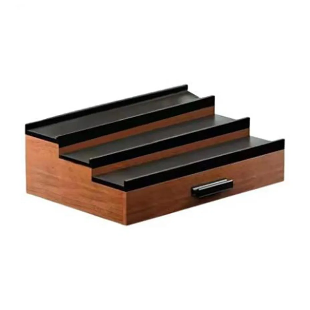 

Stepped Type 3 Tier Cologne Display Stand Large Capacity with Drawers Display Rack Space Saving Makeup Display Stand Bathroom