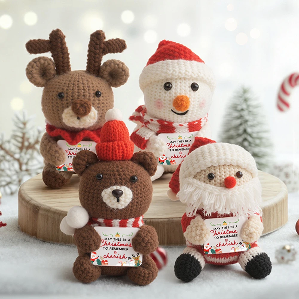 2025, Weihnachts-Häkelpuppe, schöne Weihnachtshäkelpuppe, positive Puppe, Weihnachtsschmuck, emotionales Geschenk – Detail 2