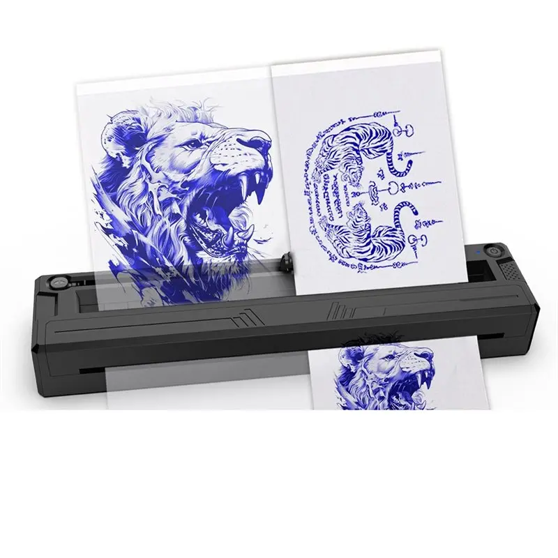 

AT82-Wireless Bluetooth Thermal Tattoo Printer, Portable Stencil Printer Featuring App Support, Custom-Size≤ A4, 10 Transfer Pap