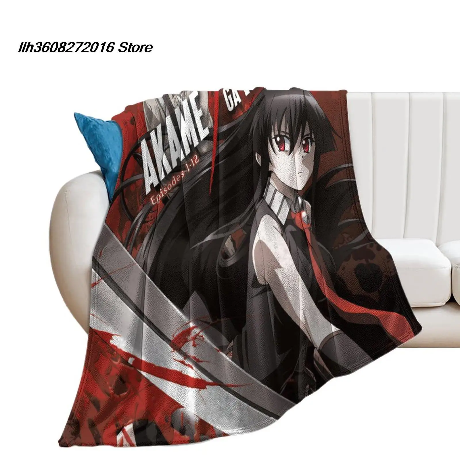 2025 Custom Akame Ga KILL Flannel Blanket Personalized Photo Gift DIY Home Leisure Sofa Blanket Outdoor Portable Blanket Warm Be