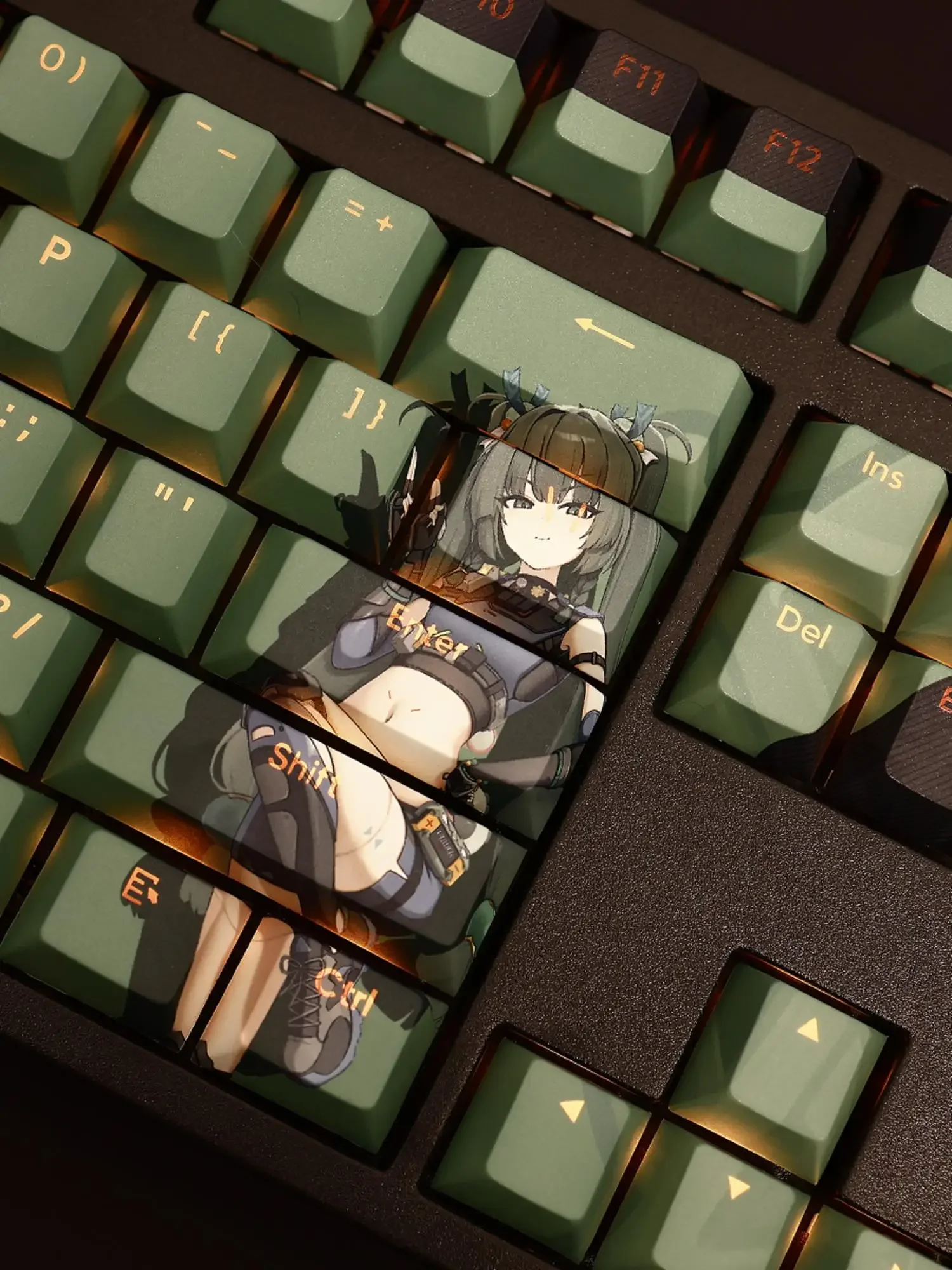 108 Tasten/Set Zenless Zone Zero Qingyi Pbt Keycaps Anime-Spiele Beauty Girl Key Caps Kirsch höhe für DIY mechanische Tastaturen