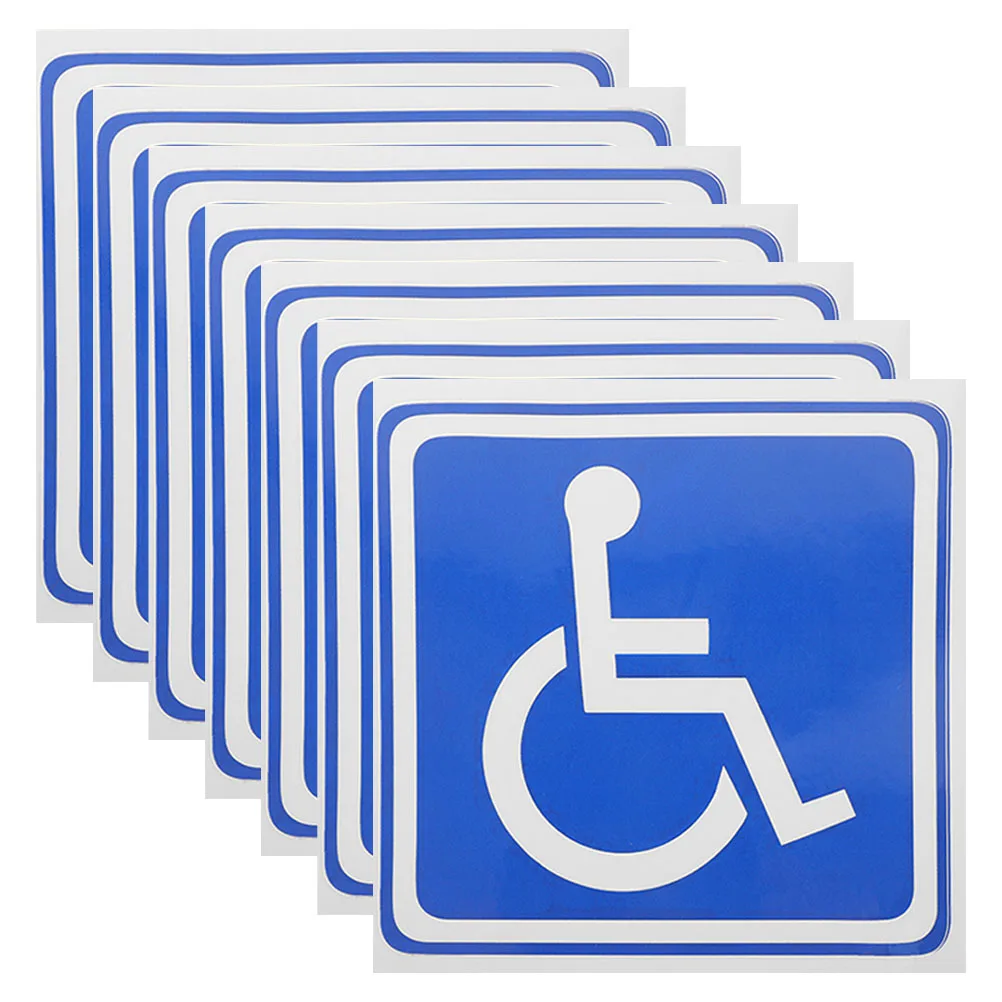 

7 Pcs Wheelchair Sign Sticker Handicap Bathroom Disabled Decal Window Disability Bumper Stickers
