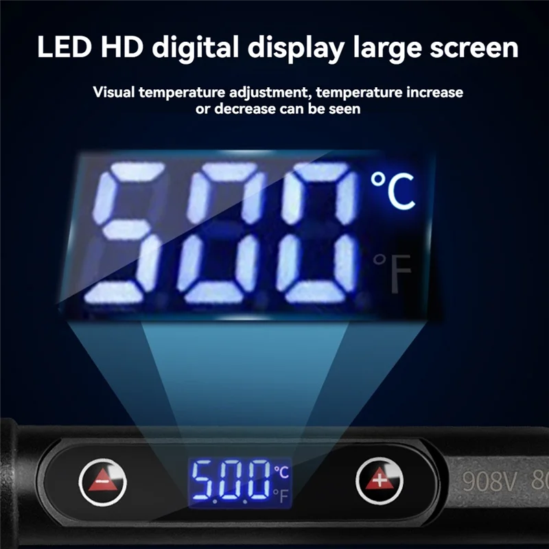 A02F-Electric Soldering Irons  Adjustable Temperature Welding Solder Rework Station Heat Pencil Tip Repair Tools Kit EU Plug