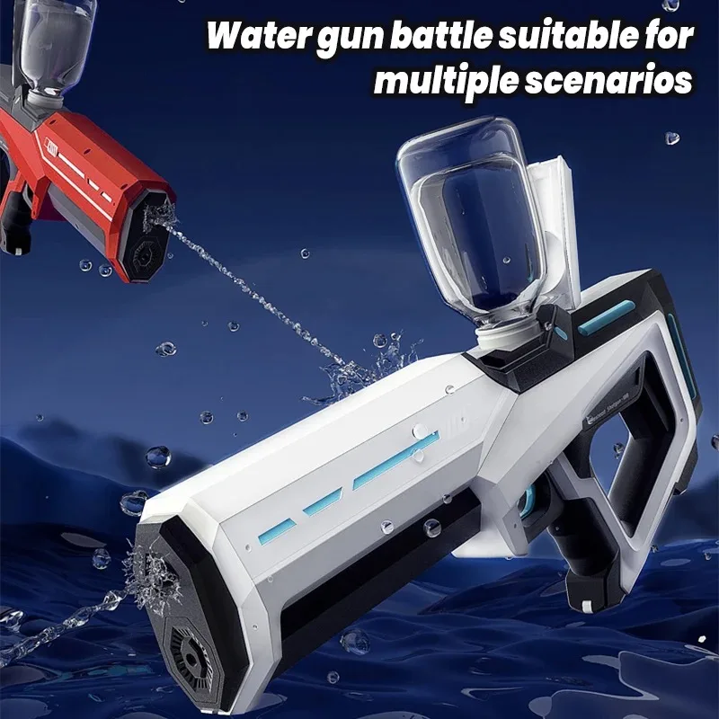 Nieuwe Elektrische Doorlopende Waterpistool Water Spatten Festival Automatische Waterabsorptie Hoge Druk Sterke Puls Kinderspeelgoed